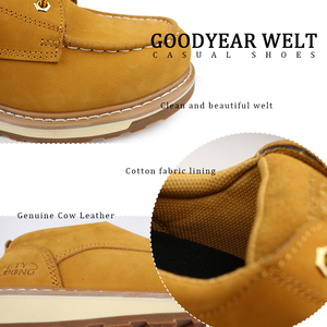 <span class=keywords><strong>Goodyear</strong></span> welt en cuir véritable résistant au feu et antidérapant chaussures de sport de haute qualité - Product Image 4