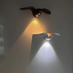 Lampe de nuit LED en forme de mouette rechargeable par USB, 3 couleurs, gradation progressive, lampe murale magnétique sans fil pour chambre à coucher, couloir - Product Image 3