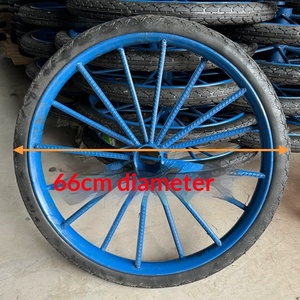 Hanak Factory Ensemble complet de roues agricoles robustes à haute élasticité pour chariot renforcé à pneus pleins et benne en acier - Product Image 4