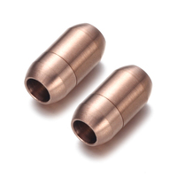 Fermoirs magnétiques en acier inoxydable Charm en cylindre de colonne S. Connecteur de en cuir d'acier la fabrication de bijoux