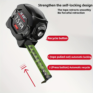 Cinta Métrica <span class=keywords><strong>de</strong></span> Acero Fluorescente <span class=keywords><strong>de</strong></span> Alta Precisión <span class=keywords><strong>de</strong></span> 5M 7.5M 10M, Autoblocante, Engrosada, Resistente al Desgaste y a las Caídas, Diseño Industrial - Product Image 5