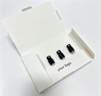 Boîte d'échantillons de parfum blanche minimaliste personnalisée avec plateau intérieur pour flacons vaporisateurs de voyage de 5 ml et 3 ml, impression de votre logo personnalisée