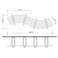 Structure d'escalade murale pour chat RSCW3110-5 avec design de niche et étagère à couloir aérien