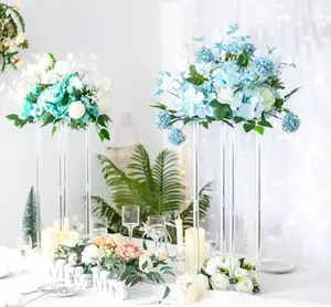 New Product Ideas Crystal Acrylic Flower Stand Wed Decor Table Ornaments Wedding Acrylic Centerpiece Flower Stand