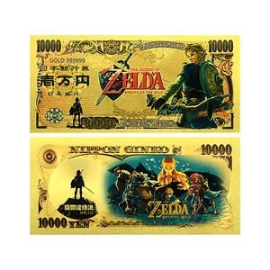 La Légende de Zelda Breath of the Wild Billet de banque en feuille d'or 10000 Yen Carte de collection Cadeau Anime Jeu Vidéo - Product Image 4