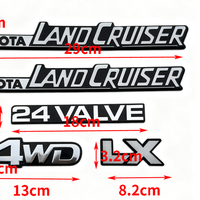 Autocollants et emblèmes de voiture brillants autocollants en ABS de haute qualité pour Land Cruiser LC76/LC79/LC71 - Style sportif