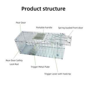 Piège à animaux vivants <span class=keywords><strong>de</strong></span> 32 pouces pour opossums, renards, koalas, lapins, oiseaux et chats - Product Image 3
