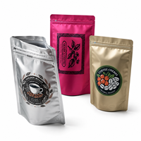 Sachets en plastique Mylar à fermeture éclair, imprimés sur mesure, en aluminium, pour sel de bain, épices, café, aliments, savon