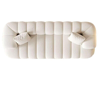 Sofá de Tela de Lana de Cordero de Estilo Nórdico Simple y Moderno, de Lujo Ligero, de 2, 3 y 4 Plazas, Sofá Seccional de Alta Gama para Sala de Estar