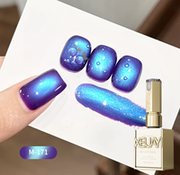 XEIJAYI Flash UV Gel Nagellak Resin Kattenoog Effect met Guava, Blauwe Bes en Dragon Fruit Kleuren, Langdurig