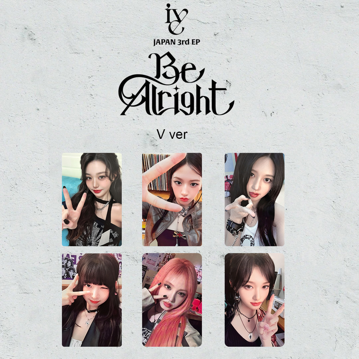 6Pcs/Set Kpop IVE Be Alright Japan Album Photocards Wonyoung Rei