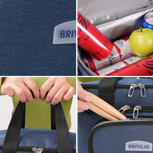 Brivilas Insulated Picnic Bag Double Layer Oxford Cloth Portable Lunch Cooler Outdoor Use - Product Image 4