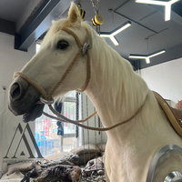 Décoration Animatronique Personnalisée Modèle Faux Animal Vitrine Commerciale Réaliste Sculpture Cheval Robot en Fibre de Verre
