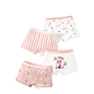 Venta al por mayor de bonitos dibujos animados de algodón para niñas pequeñas, bragas reutilizables, ropa interior para niñas - Product Image 2