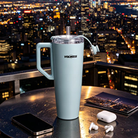Bouteille d'eau isotherme Eastman en acier inoxydable avec couvercle monobloc, poignée intégrée, anti-fuite et design sans angles vifs