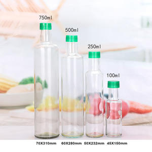 Bouteilles en verre transparentes carrées Marasca pour huile d'<span class=keywords><strong>olive</strong></span> de cuisson, qualité alimentaire, 100 ml, 150 ml, 250 ml, 500 ml, 750 ml, 1 L - Product Image 3