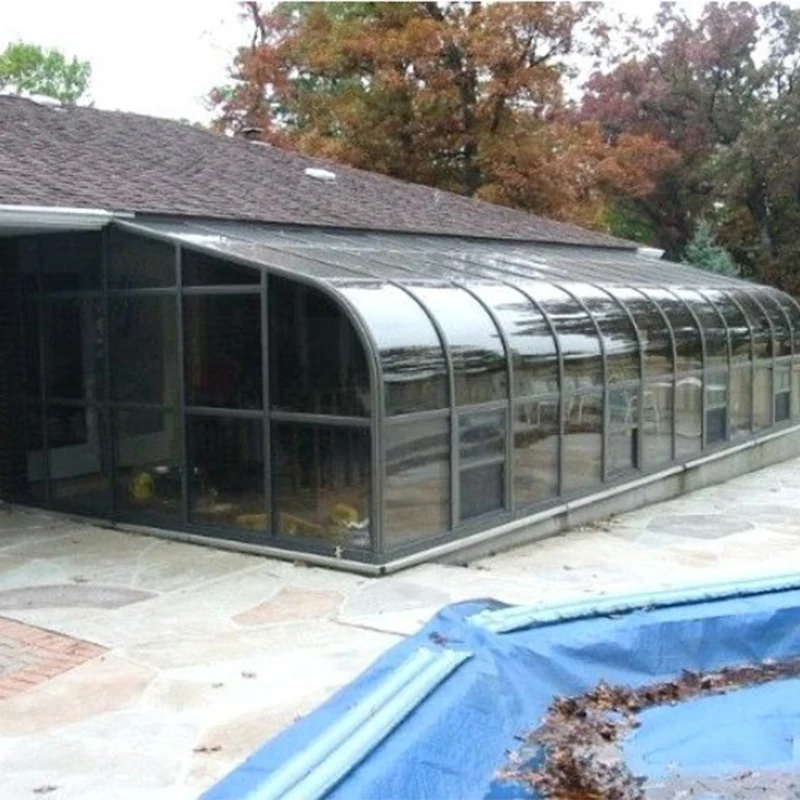 Горячая Распродажа, консерватория, Двойные изогнутые стеклянные сборные солнечные комнаты