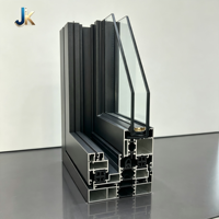 Fenêtre oscillo-battante en aluminium à rupture de pont thermique, triple vitrage à gaz argon, style européen, pour maison passive, économie d'énergie, villa sur mesure