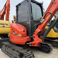 Mini-excavatrice hydraulique compacte Kubota U35 d'occasion de 3,5 tonnes, excavatrice sur chenilles, machine de construction à vendre
