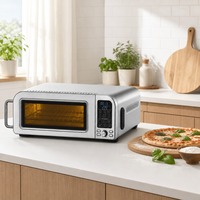 Four à pizza électrique 18L à commande tactile 2000W 400°C, contrôlé par application, en acier inoxydable, multifonction, pour comptoir, usage domestique