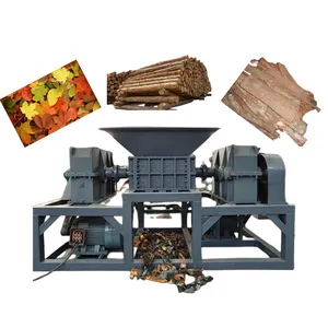 factory direct sale chipper twig shredder sawdust hammer shredder Bark diesel Twin Shaft Shredder forestry machinery