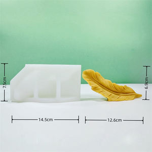 Nueva llegada tendencia pluma decorativa silicona vela molde geométrico Ángel cera <span class=keywords><strong>de</strong></span> soja molde Arte Abstracto decorativo - Product Image 3