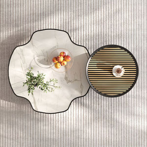 Mesa de Centro Creativa y Elegante para Sala de Estar, Estilo Rústico, Moderna, de Metal, con Forma de Flor, Linda, Fácil de Ensamblar, Muebles para el Hogar - Product Image 4