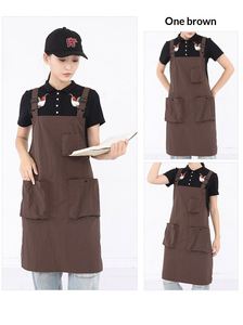 Wholesale Custom Logo Sustainable European Style Kitchen Work <b>Clothes</b> <b>Waterproof</b> Bib Cotton Apron Cross-Border <b>for</b> - Product Image 2