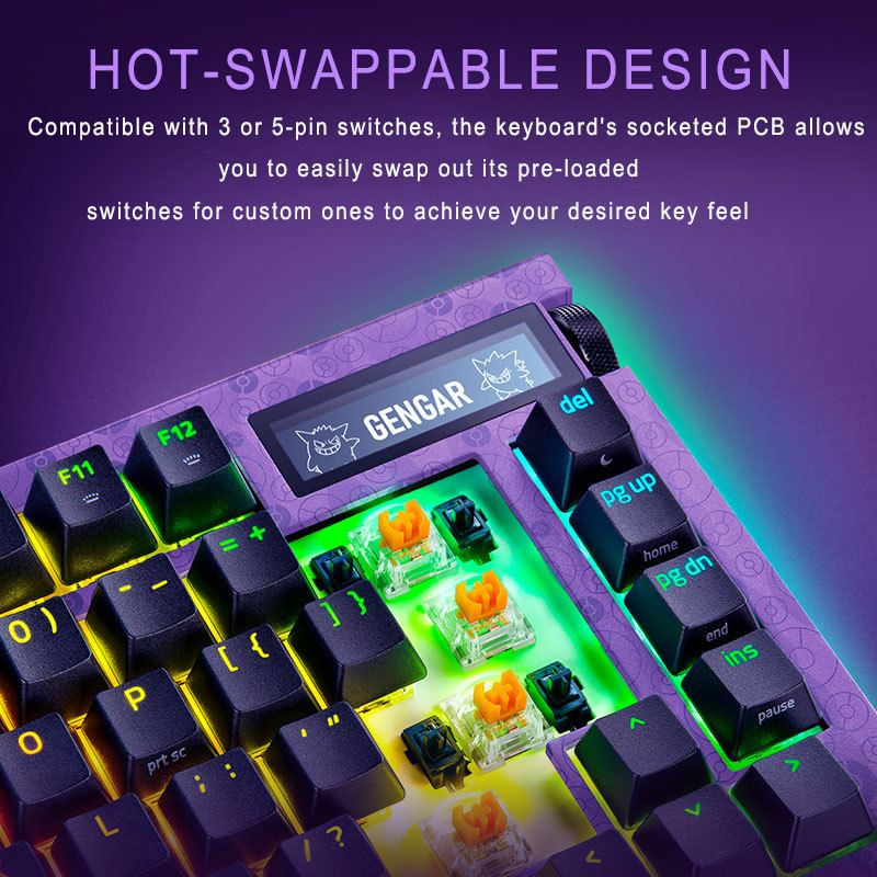 Razer BlackWidow V4 Pro Gengar Edition Wireless Gaming Keyboard