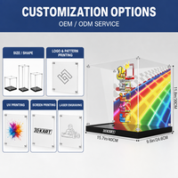 Blocs de construction personnalisés multi-tailles Mini poupée jouet à collectionner étui transparent anti-poussière protection acrylique présentoir