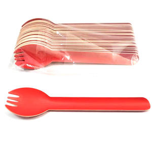 Vente en gros de <span class=keywords><strong>couverts</strong></span> en papier <span class=keywords><strong>jetables</strong></span> écologiques résistants à la chaleur, ensembles fourchette cuillère - Product Image 4