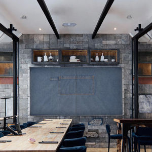 <span class=keywords><strong>Tablier</strong></span> de service <span class=keywords><strong>professionnel</strong></span> en denim sans manches, style bistro-café, durable, pour chef et serveur - Product Image 3