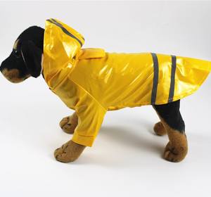 Ventes directes d'usine Imperméable pour chien en PU Bande réfléchissante à capuche pour <span class=keywords><strong>Teddy</strong></span> Bichon Tour en plein air Vêtements pour animaux de compagnie en gros - Product Image 6