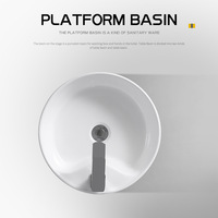 Vente en gros d'usine Hôtel Céramique Salle de bain Lavabo Évier Articles sanitaires Comptoir en céramique blanche Bassin d'art