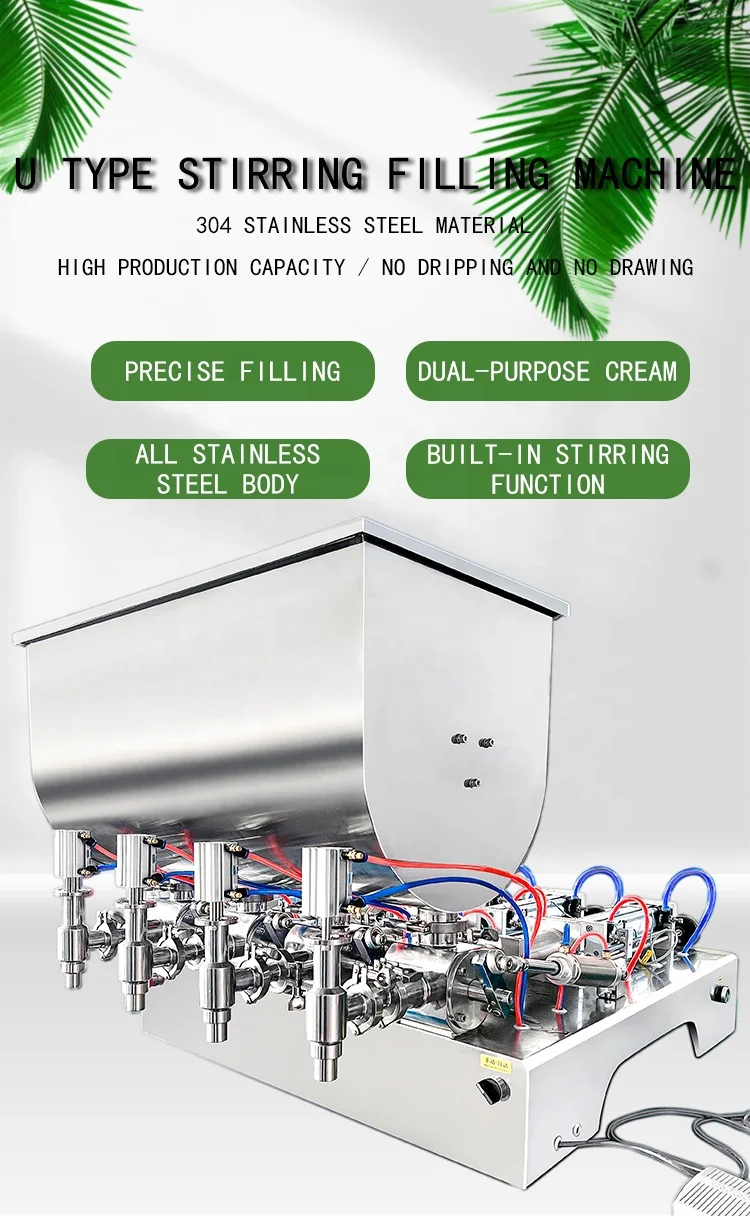 Lotion filling machine semi automatic Multi-Functional Double Head Piston Filler For Wholesales