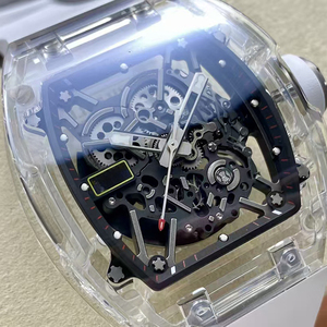 Couture Fashion Style Crystalline Sapphire <b>Case</b> Skeleton Hollow Dial Automatic Self-Winding Mens Luxury <b>Watch</b> Waterproof Sport - Product Image 2
