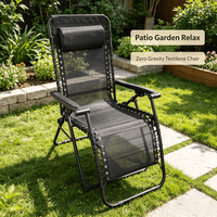 Chaise pliante d'extérieur moderne de haute qualité, réglable, confortable, respirante, en maille, portable, chaise longue de plage zéro gravité