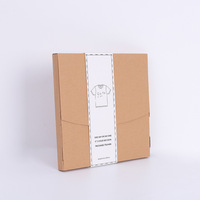 Boîte d'emballage pliante en papier kraft personnalisée avec votre logo, pour t-shirts, vêtements, cadeaux, vente en gros