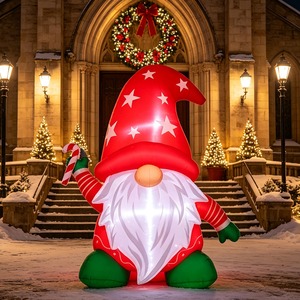 Duende Inflable sin Rostro de Navidad con Luces LED, Decoración para Jardín Exterior para Exhibición Navideña - Product Image 3