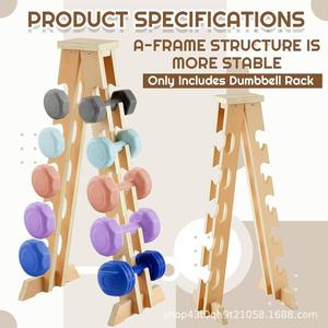 Wooden <b>Dumbbell</b> Rack 5 Tier 31inch Height Multi Layer Storage For Gym Home Use - Product Image 3