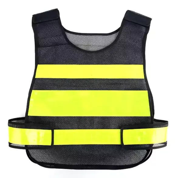 reflective safety workwear security vests black safety vest adjustable