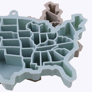 Amerika birleşik devletleri haritası tasarım silikon buz yapım makinesi küpü kalıpları ve tepsi - Product Image 6