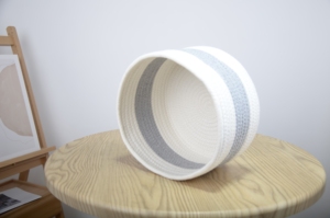 Commercio all'ingrosso Mini cesti di stoccaggio della <span class=keywords><strong>corda</strong></span> di cotone-organizzatori di giocattoli per bambini, porta asciugamani per la casa, contenitori per vasi di piante - Product Image 4