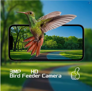 Mangiatoia per Uccelli 2K HD 1.8L con Telecamera AI Intelligente, Alimentatore Solare con Sfera per Colme, Serbatoio d'Acqua per Colibrì, Batteria 5200mAh, Impermeabile IP65 - Product Image 6