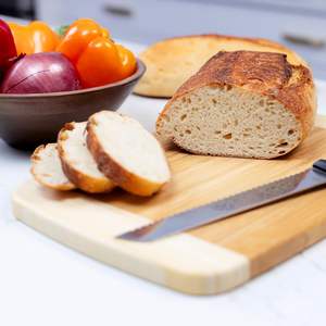 Planche à découper en bambou légère bicolore, portable, facile à ranger, anti-fissures, antidérapante, indispensable pour la cuisine à domicile - Product Image 6