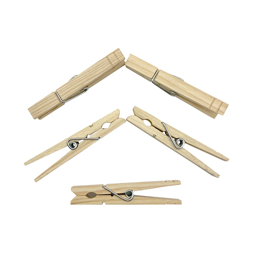 8.4cm Wooden Clothespin Wood Clothes Peg 24pcs/Bag Economy Pine Wooden Pegs