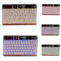 Claviers sans fil ultra-minces en plastique RGB USB intelligents neufs en gros, interrupteurs personnalisés, claviers à fonctionnement optique pour le bureau