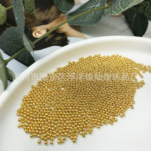 Water-Plated Non-Porous 2Mm Round Beads Gold Silver Gunmetal Black Loose <b>Plastic</b> Resin DIY Garment Studs For Clothing Shoe Hat - Product Image 4
