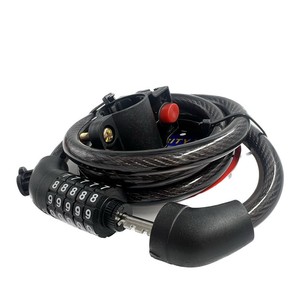 <span class=keywords><strong>Antivol</strong></span> Vélo de Montagne 5 Combinaisons Cadenas à <span class=keywords><strong>Code</strong></span> Numérique Câble en Acier pour VTT et Vélo de Route - Product Image 3