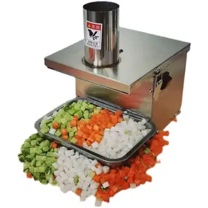 200kg/h Pumpkin Cucumber Electric Vegetable Dice Making Machine Potato Carrot Vegetable Cube Dicing Cutting Machine